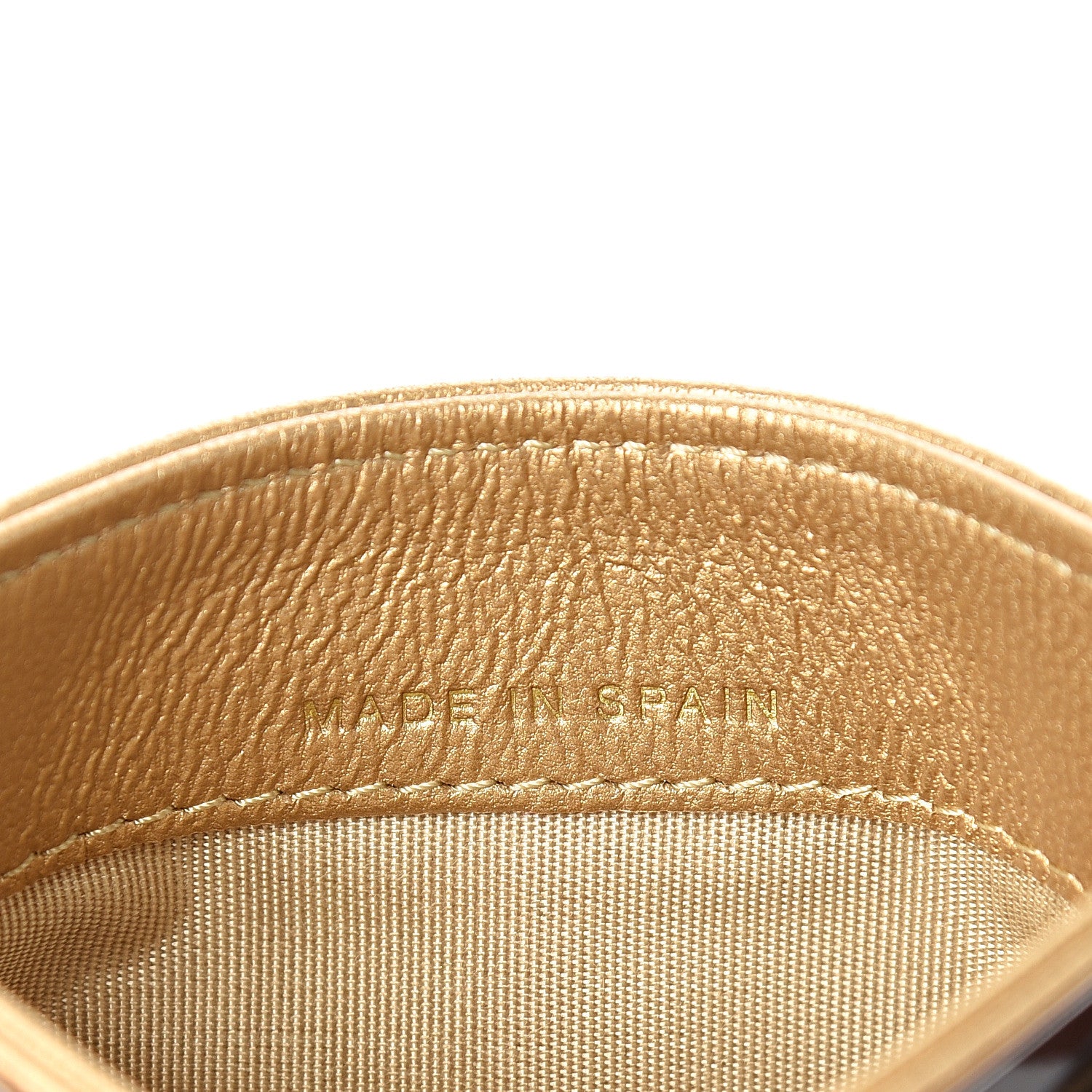 Chanel Metallic Goatskin Quilted Chanel 19 Card Holder Gold 6 of 7