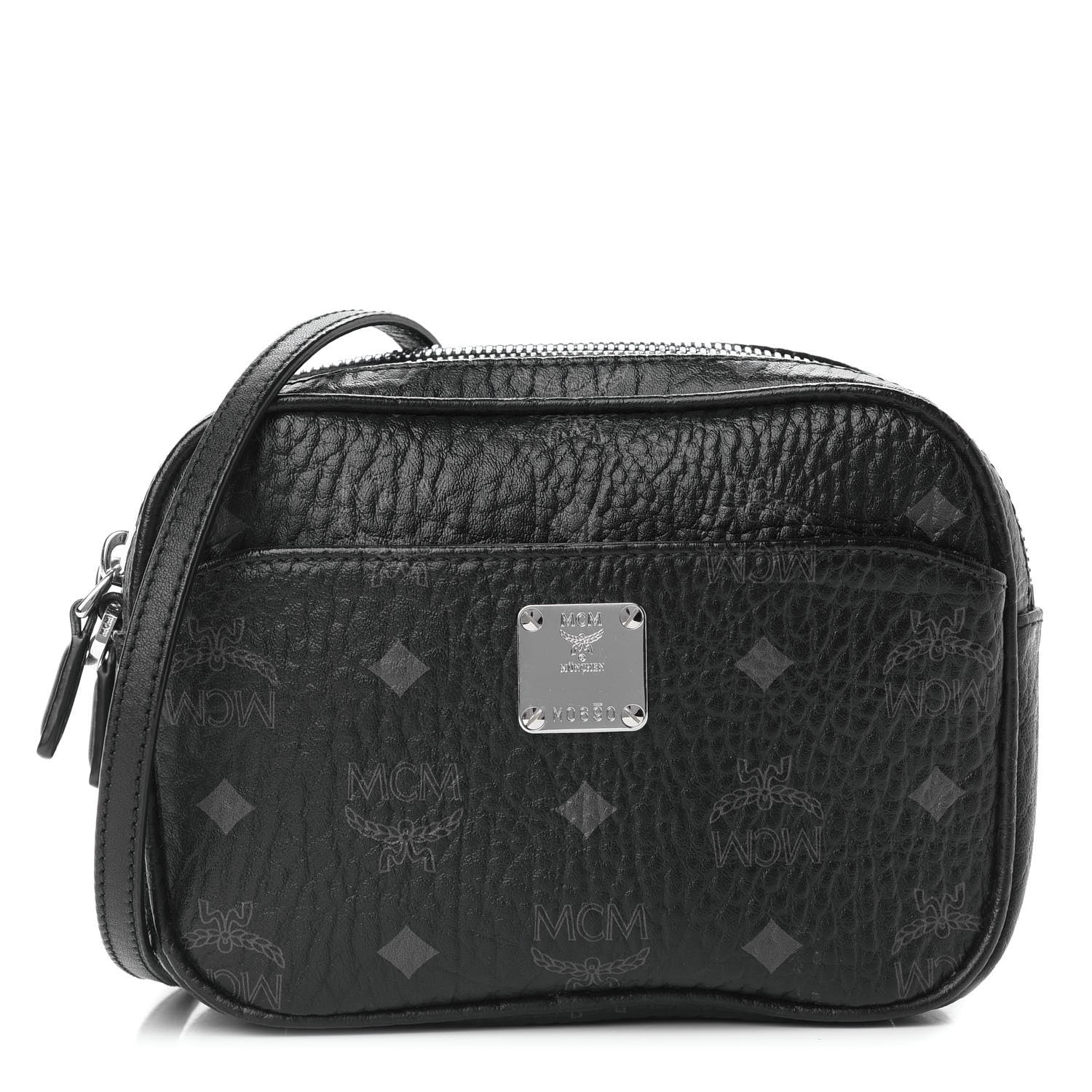 MCM Visetos Camera Crossbody Bag Black 1 of 9