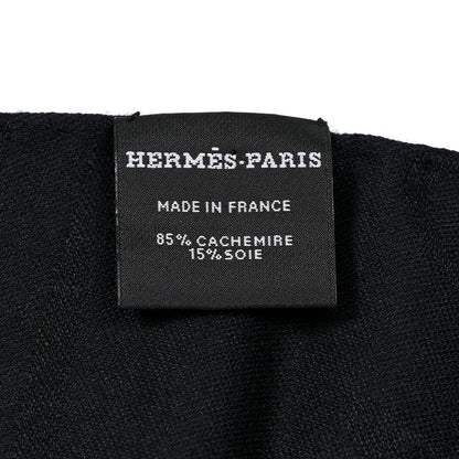 Hermes Cashmere Silk New Libris Stole Black 3 of 4