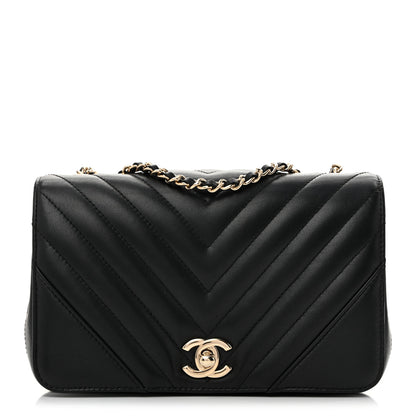 Chanel Calfskin Chevron Quilted Mini Statement Flap Black 1 of 13
