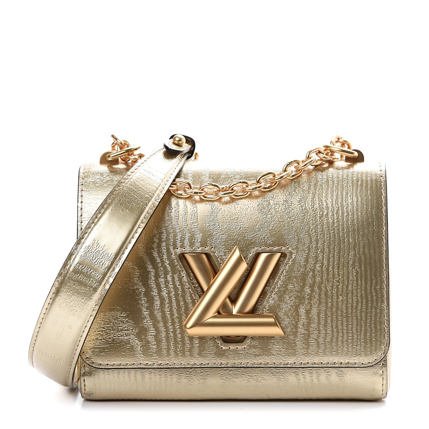 Louis Vuitton Calfskin Gravity Twist Shoulder Bag PM Gold 1 of 12