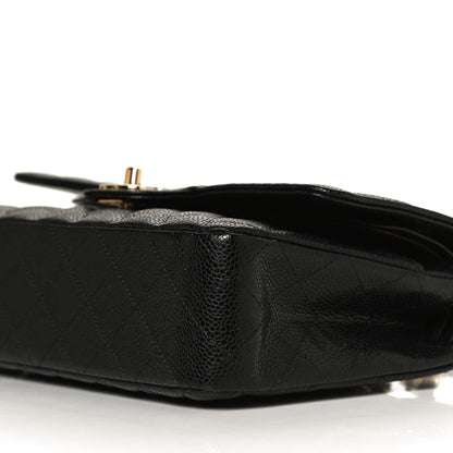 Chanel Caviar Quilted Medium Double Flap Black 10 of 13