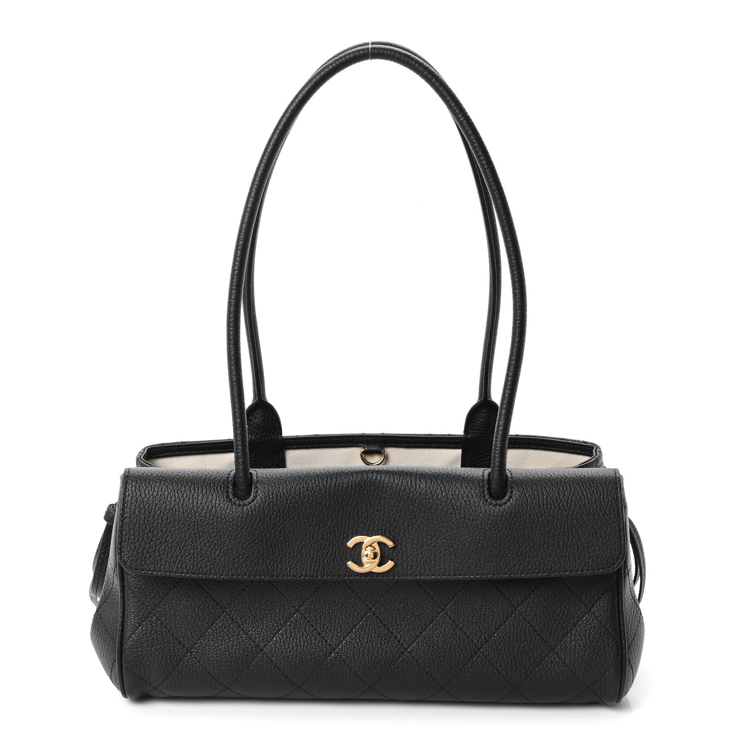 Chanel Grained Calfskin Stitched Urban Essentials Small Shopping Bag Black 1 of 11