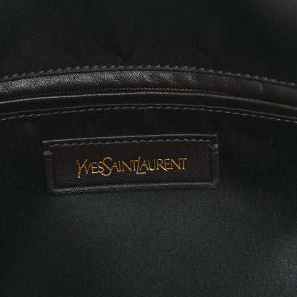 Saint Laurent Nubuck Crocodile Embossed Oversized Muse Brown 6 of 6
