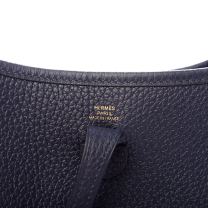 Hermes Taurillon Clemence Evelyne TPM Bleu Nuit 6 of 10