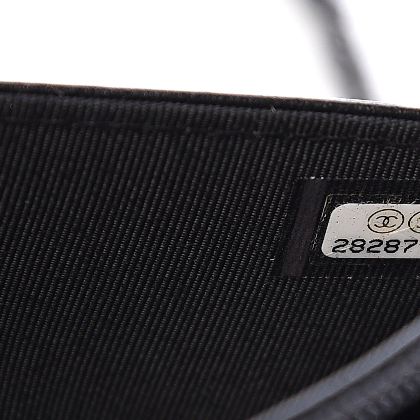 Aged Calfskin Chevron Quilted Gabrielle Wallet On Chain WOC Black