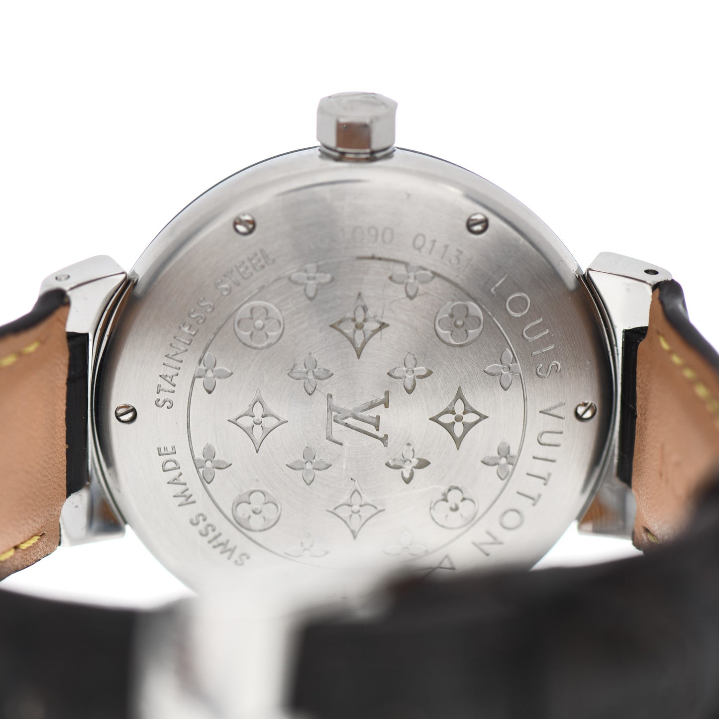 Stainless Steel Alligator 39mm Tambour GMT Automatic Watch Brown