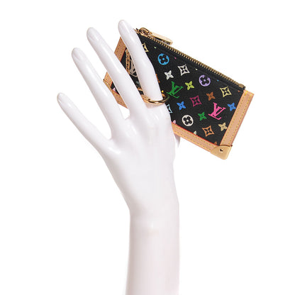 Louis Vuitton Monogram Multicolor Key Pouch Black 2 of 7