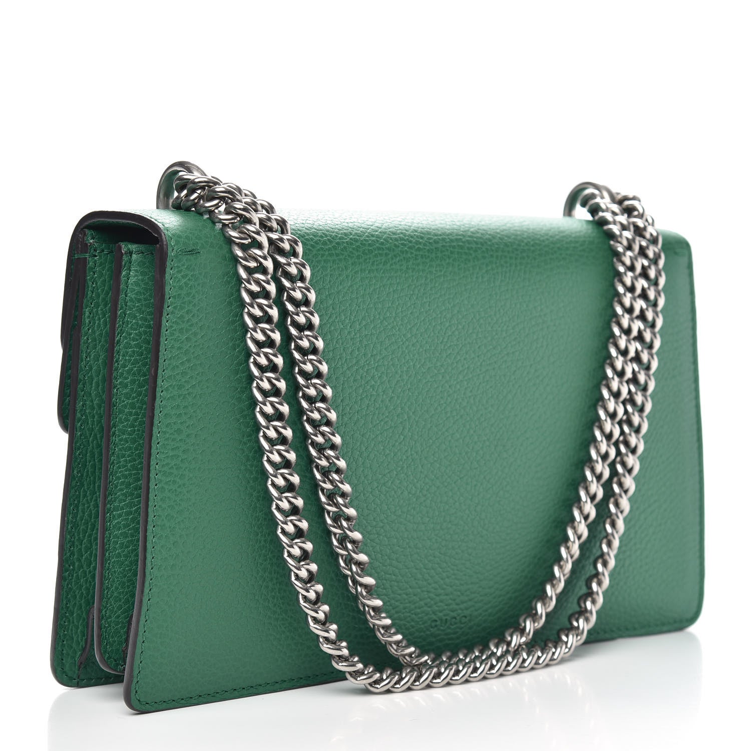 Gucci Pebbled Calfskin Small Dionysus Shoulder Bag Emerald 3 of 10