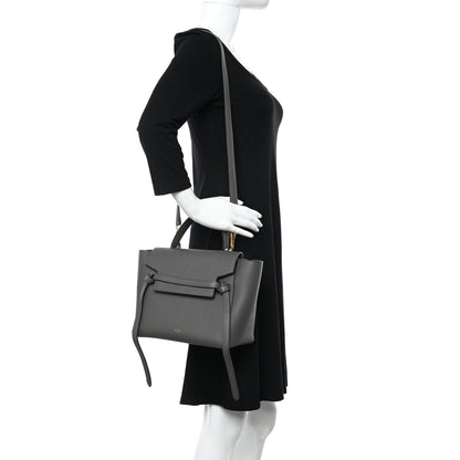 Celine Baby Grained Calfskin Micro Belt Bag Grey 2 of 12