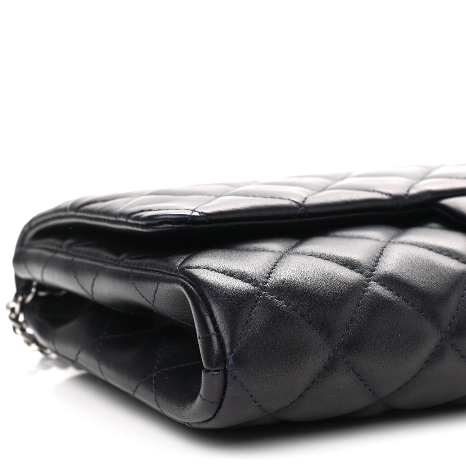 Chanel Lambskin Quilted Clutch With Chain Flap Black 5 of 10