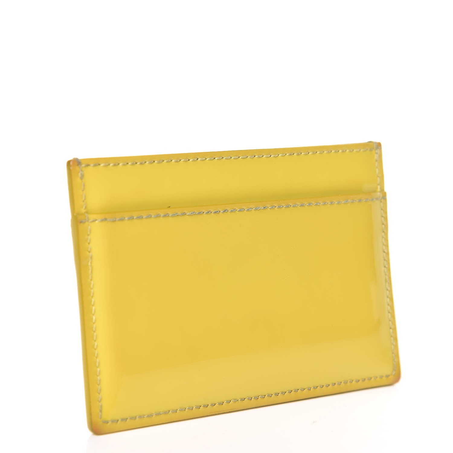 Saint Laurent Patent Belle De Jour Card Case Yellow 3 of 11