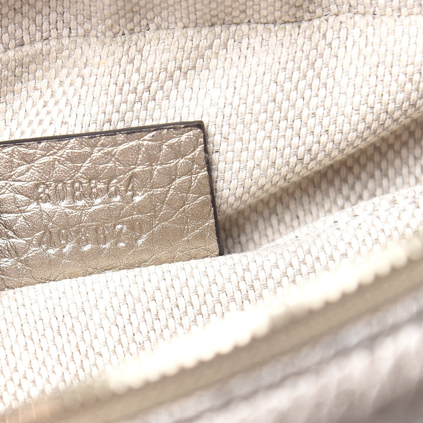 Metallic Pebbled Calfskin Small Soho Disco Bag Golden Beige