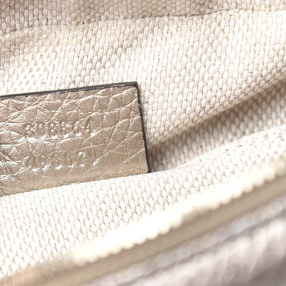 Gucci Metallic Pebbled Calfskin Small Soho Disco Bag Golden Beige 7 of 12