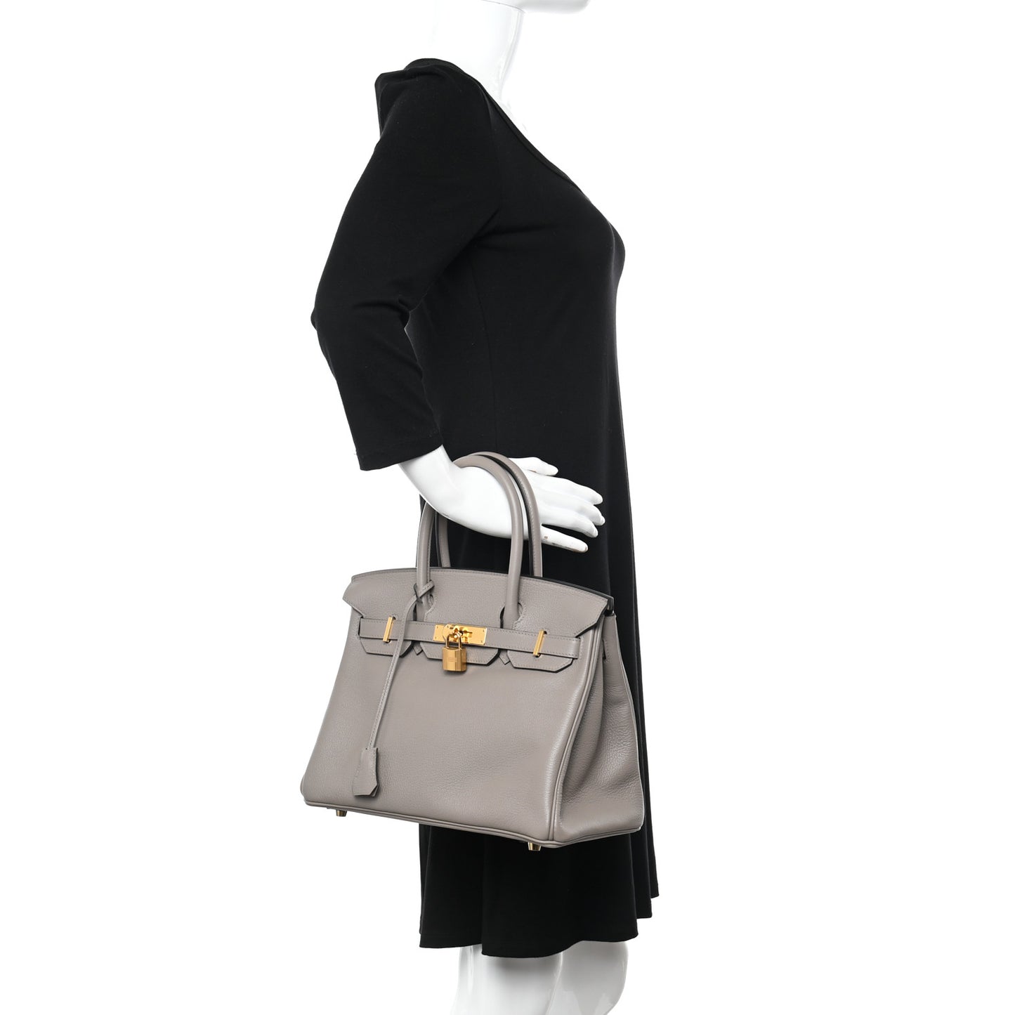 Taurillon Novillo Birkin 30 Gris Asphalte