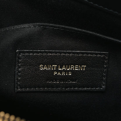 Saint Laurent Lambskin Matelasse Chevron Monogram A5 Wristlet Black 6 of 11