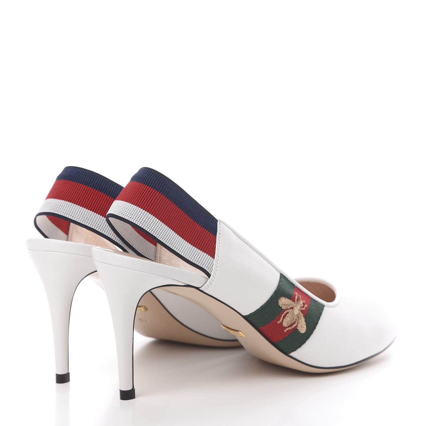 Malaga Kid Web Sylvie Mid Heel Slingback Pumps 40 White