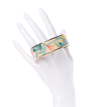 Hermes Enamel Printed Tree of Song Wide Bracelet 70 Graffitis Craft 2 of 6