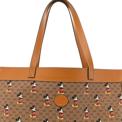 Gucci X DISNEY Mini Vintage GG Supreme Monogram Mickey Mouse Large Shopping Tote Beige Vintage Sun Oil 5 of 10