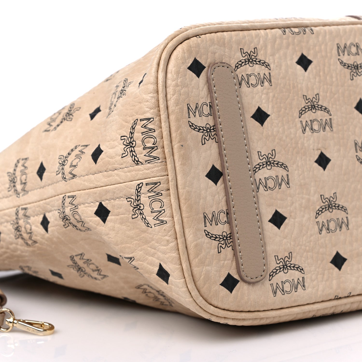 MCM Visetos Medium Liz Reversible Shopper Tote Beige 6 of 12