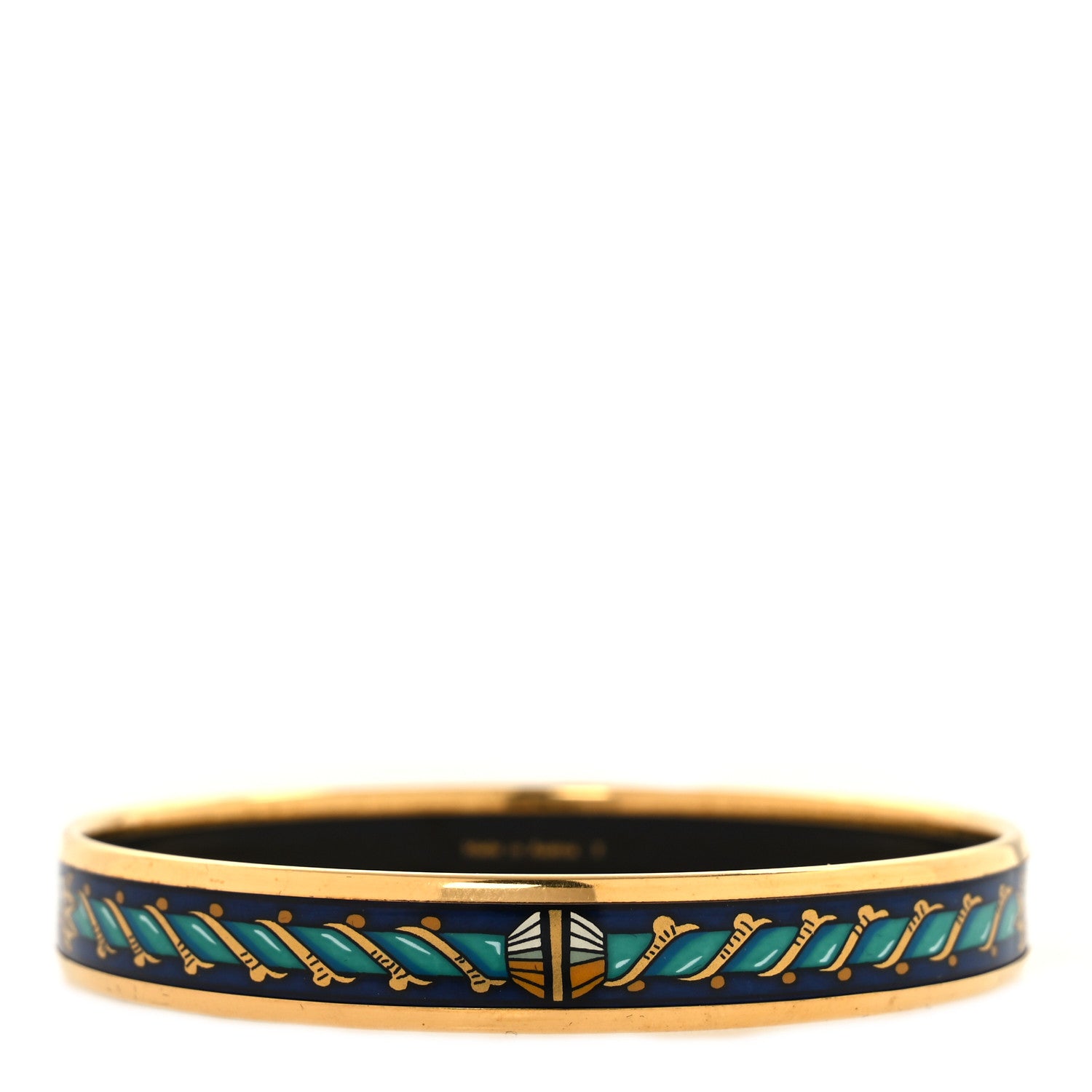 Hermes Enamel Printed Narrow Bracelet 65 3 of 6