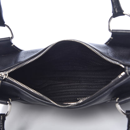 Prada Vitello Daino Box Shoulder Bag Black 5 of 16