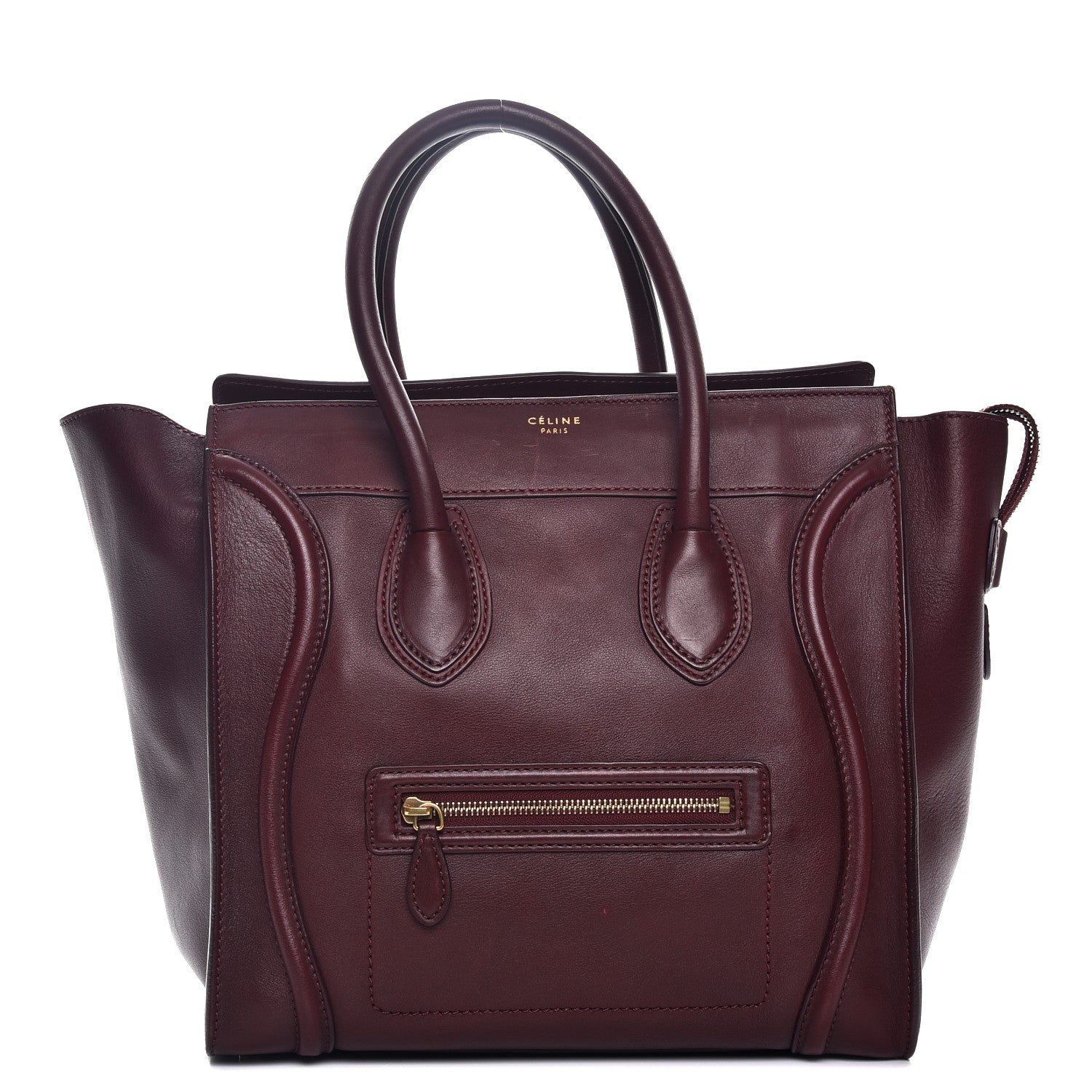 Celine Smooth Calfskin Mini Luggage Burgundy 1 of 12