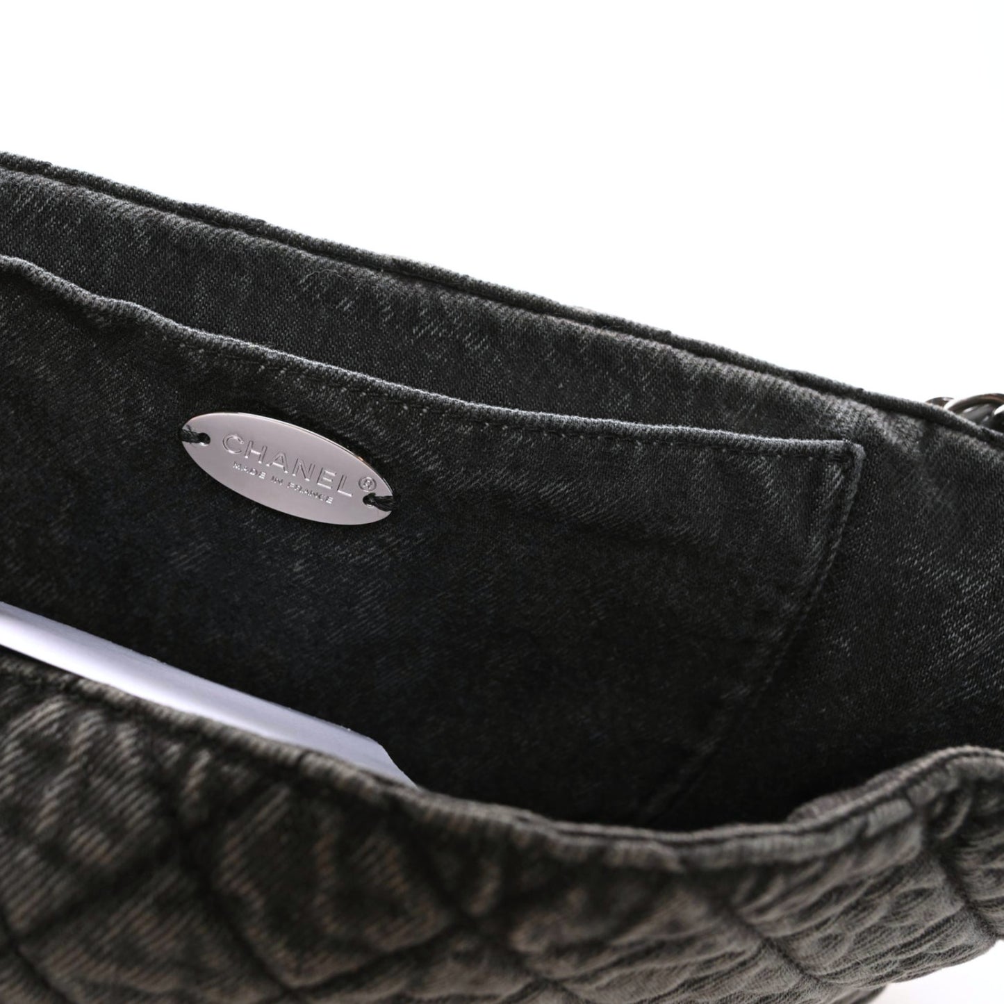 Denim Quilted Denimpression Flap Grey Black