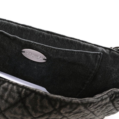 Chanel Denim Quilted Denimpression Flap Grey Black 8 of 9