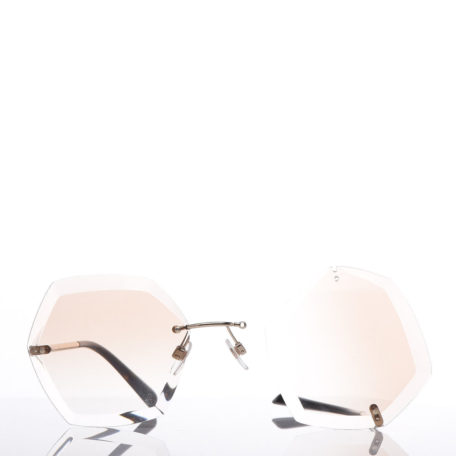Chanel Round Sunglasses 71181 Gold Brown 2 of 9