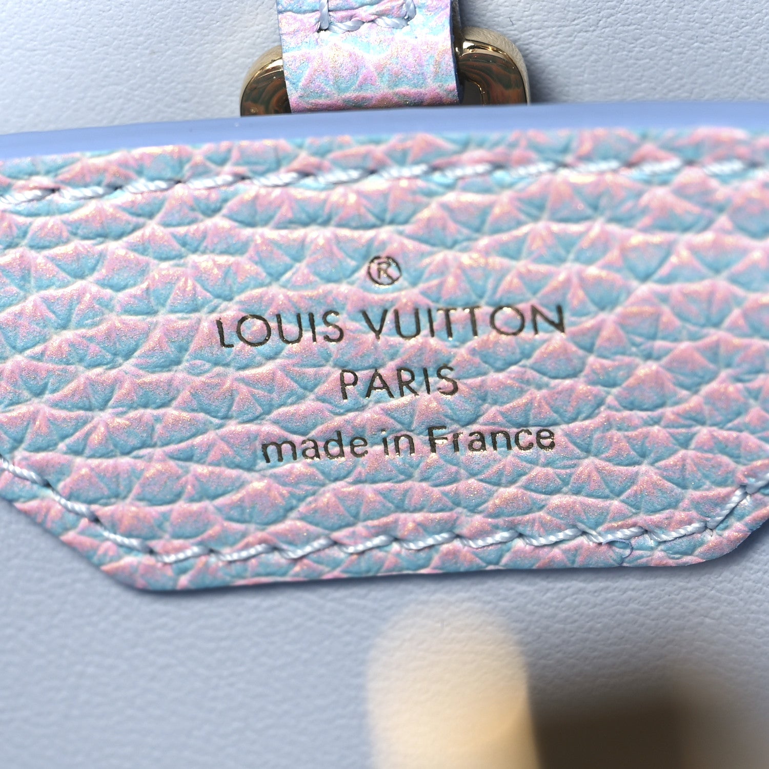 Louis Vuitton Taurillon Summer Stardust Capucines BB Lilas Purple 6 of 9