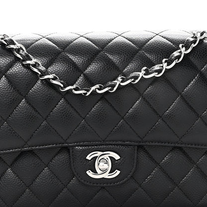 Chanel Caviar Quilted Medium Double Flap Black 8 of 12