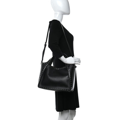 Stella McCartney Eco Alter Nappa Studded East West Perforated Tote Black 2 of 9