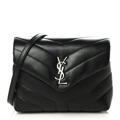 Saint Laurent Calfskin Y Quilted Monogram Toy Loulou Crossbody Bag Black 1 of 9