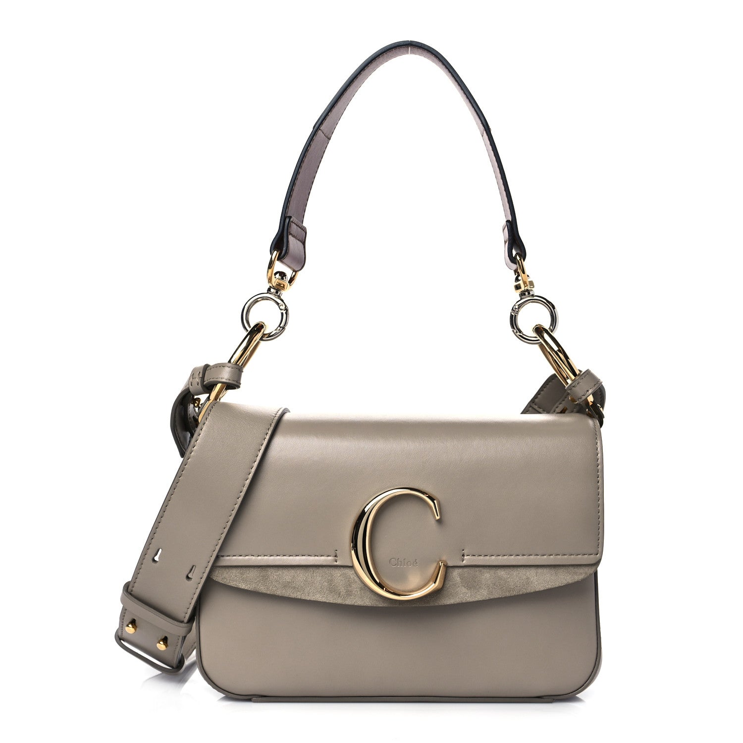 Chloe Calfskin Small C Double Carry Motty Grey 1 of 11
