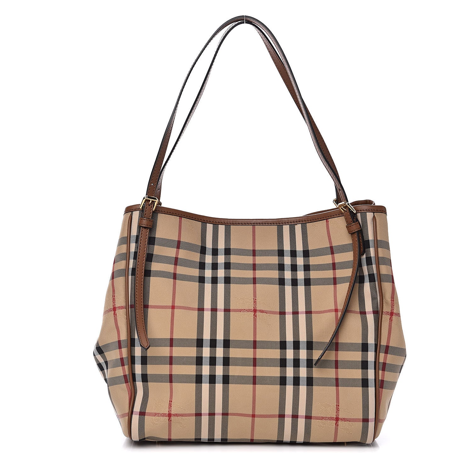 Burberry Horseferry Check Small Canterbury Tote Honey 1 of 9