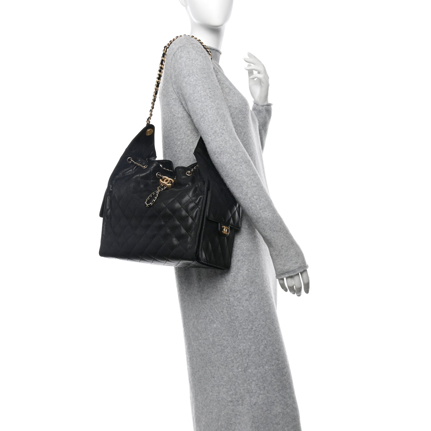 Chanel Caviar Quilted Medium Chanel 25 Handbag Black 2 of 11