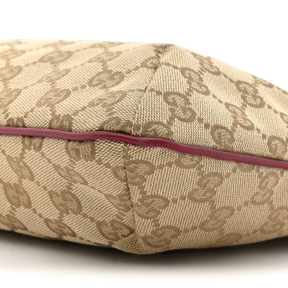 Gucci Monogram Web Small Flat Messenger Crossbody Pink Gold 8 of 14