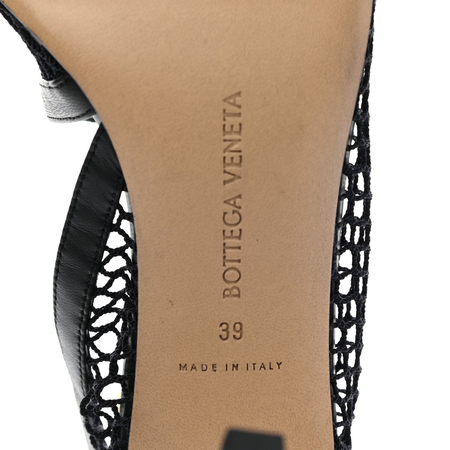 Bottega Veneta Mesh Nappa Chunky Chain Sandals 39 Black 6 of 7