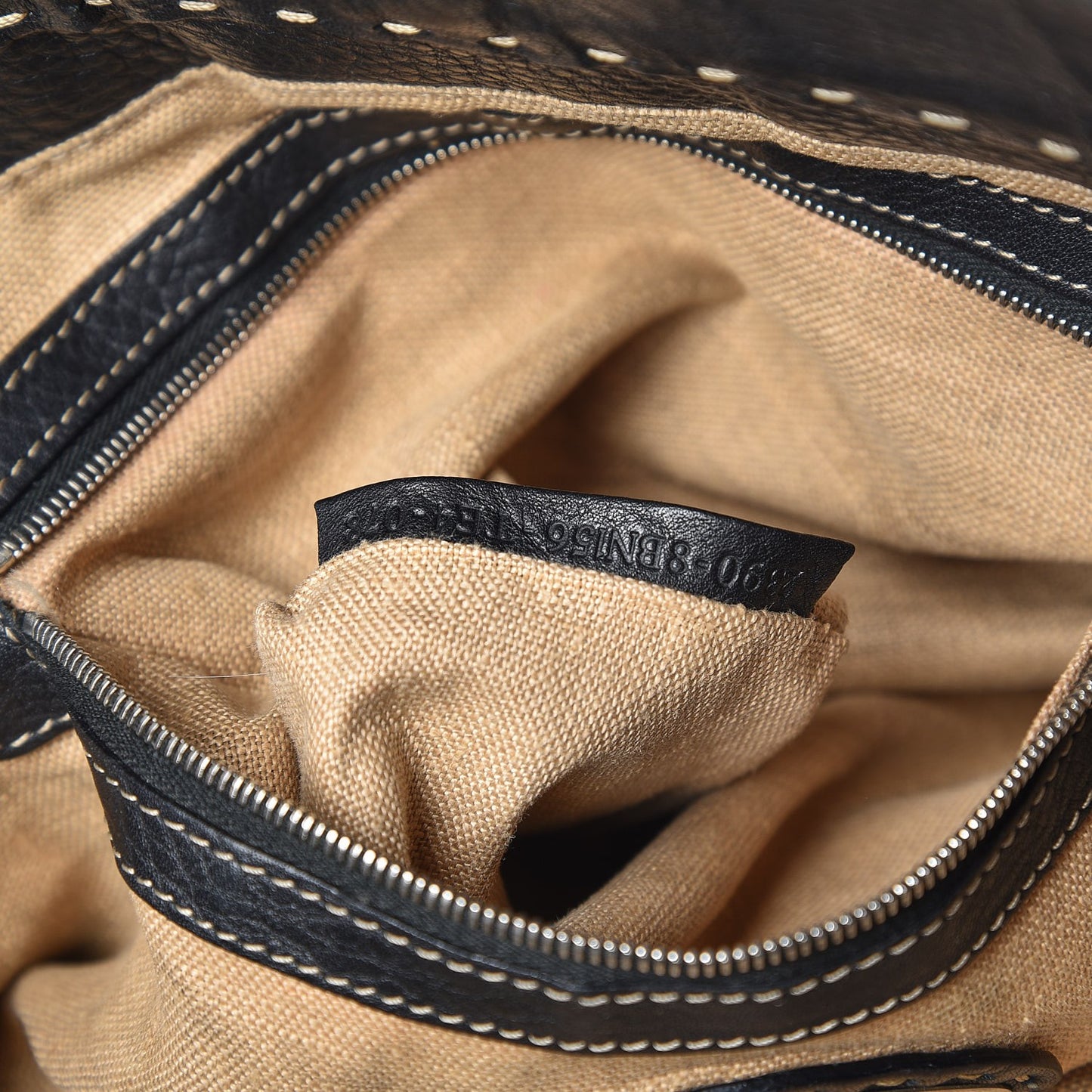 Calfskin Romano Selleria Large Villa Borghese Tote Black