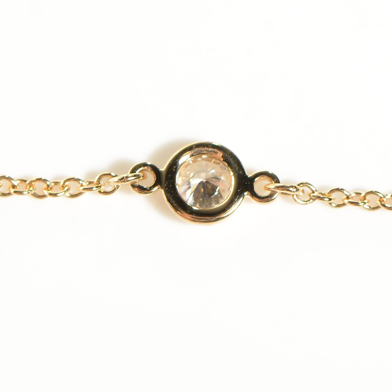 Tiffany 18K Yellow Gold Diamond .08ct Elsa Peretti Diamonds by the Yard Bracelet 6 of 8