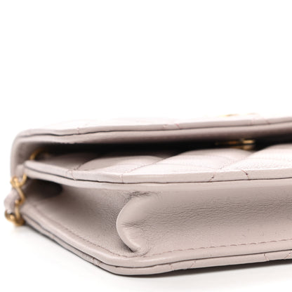 Chanel Lambskin Quilted Pearl Crush Clutch With Chain Light Purple 5 of 12
