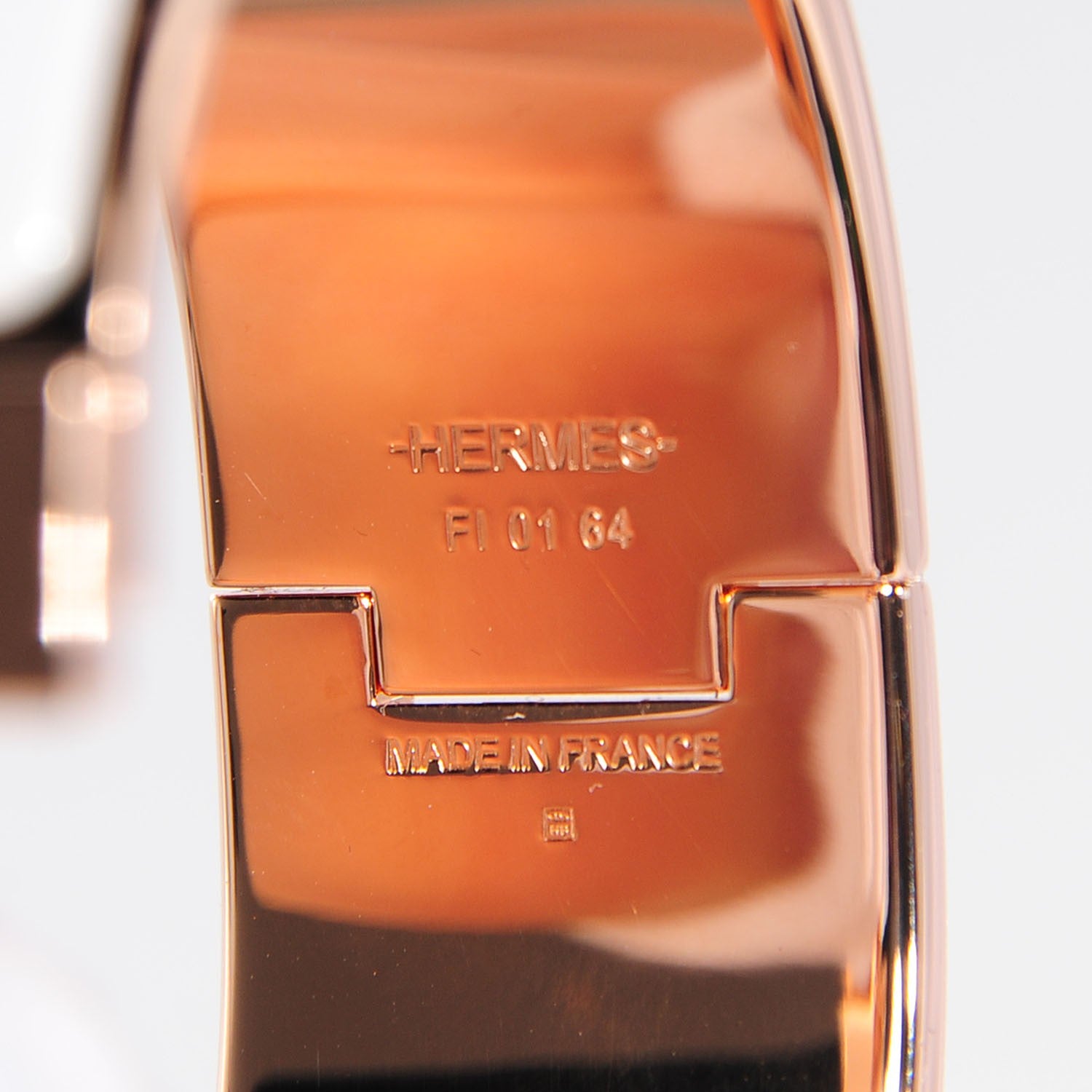 Hermes Enamel Wide Clic Clac H Bracelet PM White 5 of 6