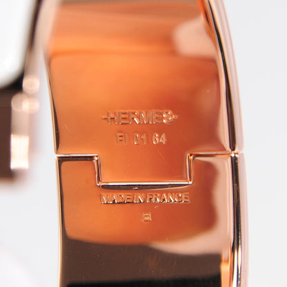 Hermes Enamel Wide Clic Clac H Bracelet PM White 5 of 6