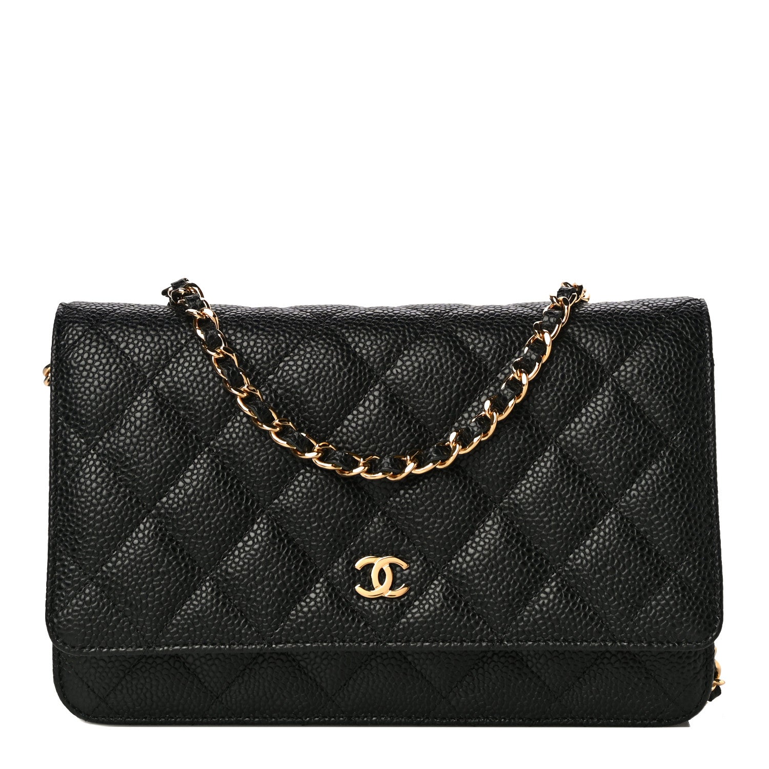 Chanel Caviar Quilted Wallet On Chain WOC Black 1 of 12
