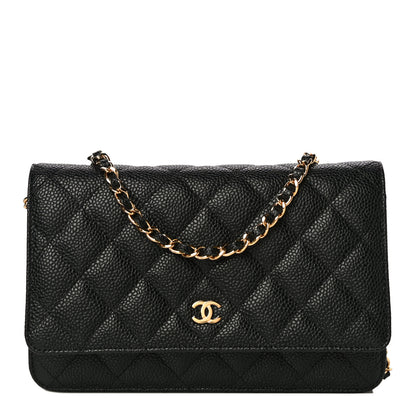 Chanel Caviar Quilted Wallet On Chain WOC Black 1 of 12