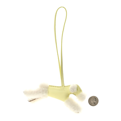 Hermes Milo Lambskin Shearling Budy Charm Jaune Milton 2 of 4