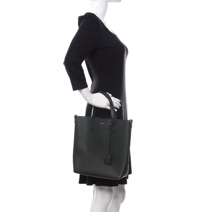 Saint Laurent Calfskin Toy Shopping Tote Dark Green 2 of 9