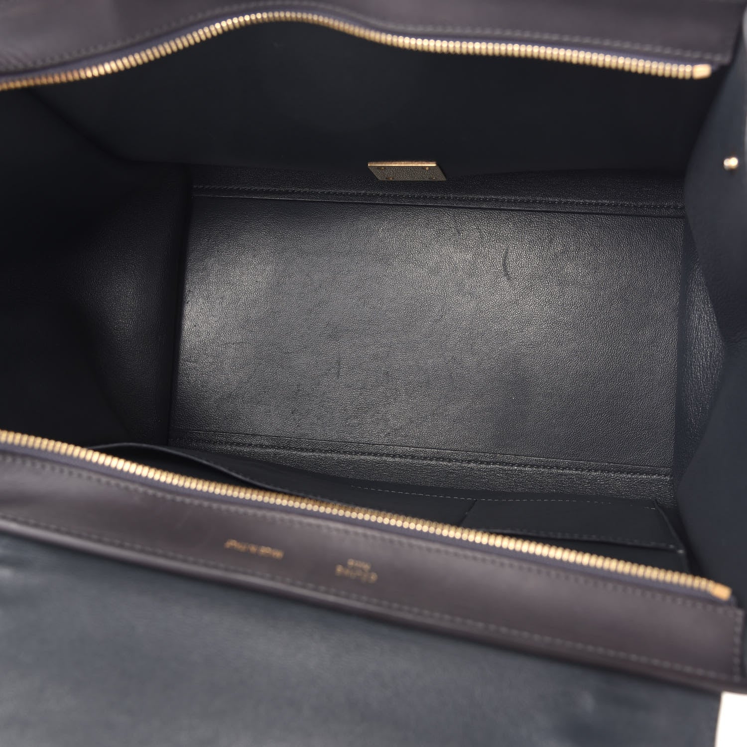 Celine Smooth Calfskin Suede Medium Trapeze Grey 5 of 10
