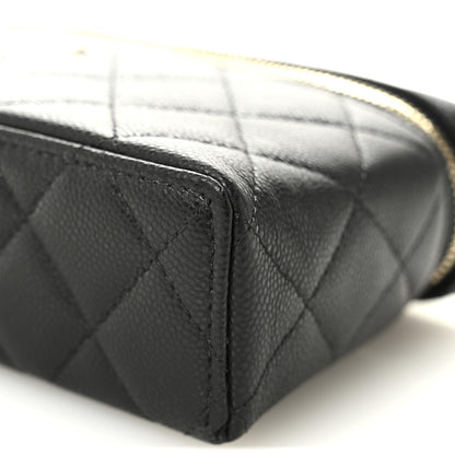 Chanel Caviar Quilted Top Handle Slim Vanity With Chain Black 10 of 11